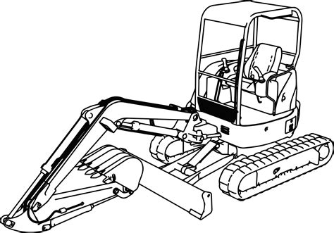 mini digger colouring pages|back hoe coloring page.